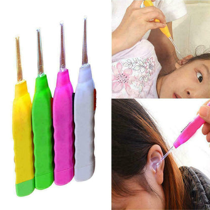 LED Light Flashlight Ear Pick Ear Wax Remover Tweezer Earpick Cleaner Curette UK