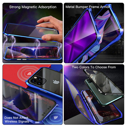 360°FRONT + BACK GLASS Magnetic Phone Case iPhone