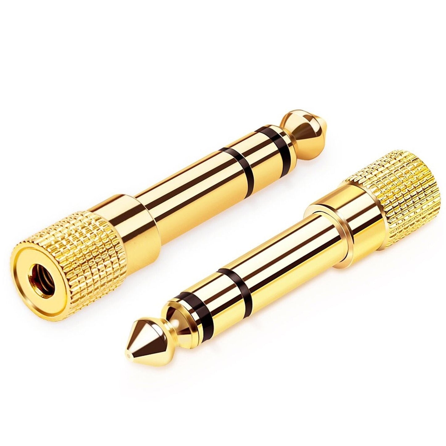 Audio Adapter 3.5mm to 6.35mm Socket Headphone Jack Plug Converter Gold Plated