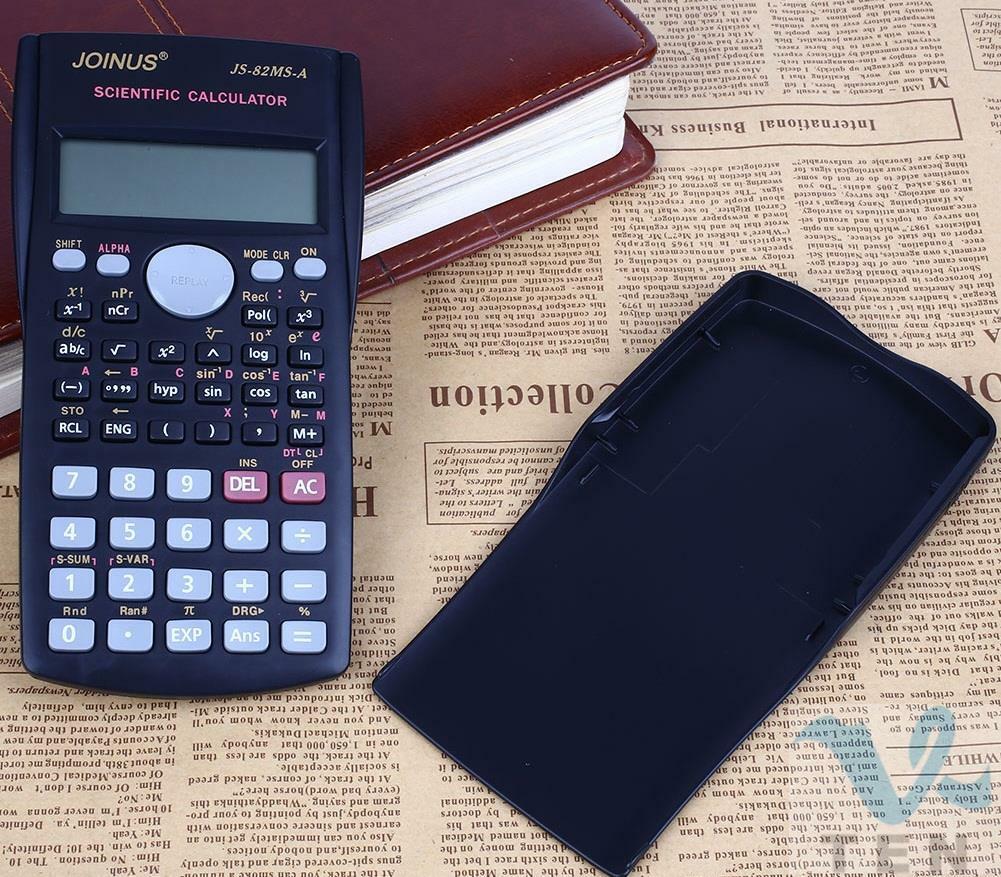 Scientific Calculator joinus electronic js-82ms-a for office model school big dual 12 digit display desktop graphic