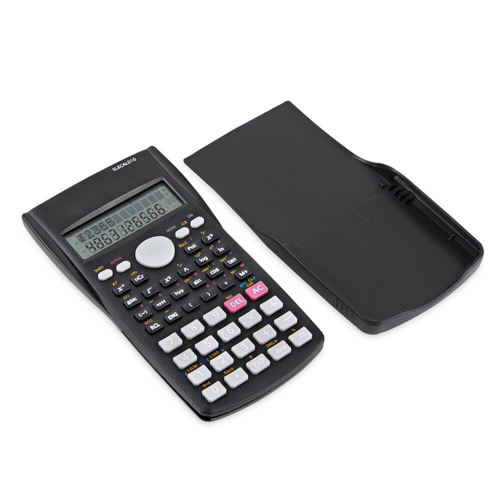 Scientific Calculator joinus electronic js-82ms-a for office model school big dual 12 digit display desktop graphic