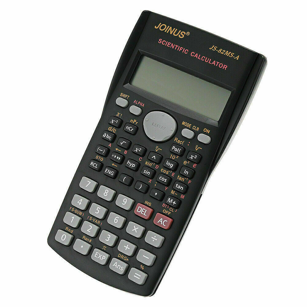 Scientific Calculator joinus electronic js-82ms-a for office model school big dual 12 digit display desktop graphic