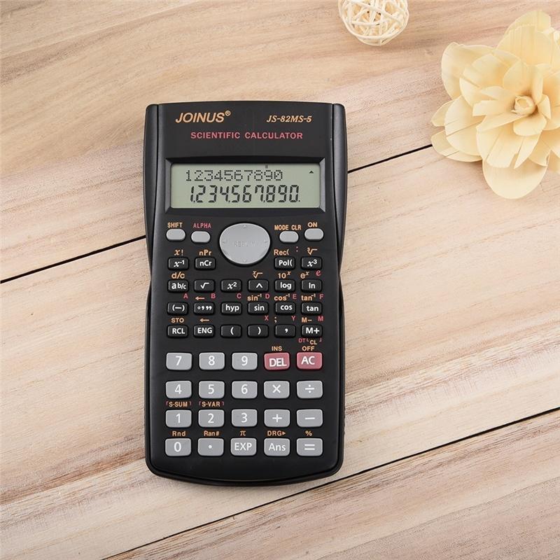 Scientific Calculator joinus electronic js-82ms-a for office model school big dual 12 digit display desktop graphic