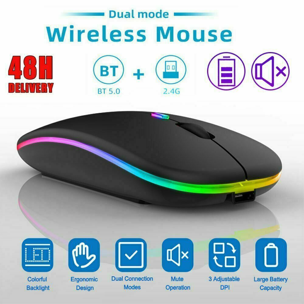 Slim Rechargeable wireless Bluetooth Mouse