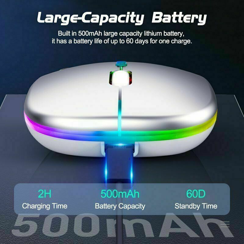 Slim Rechargeable wireless Bluetooth Mouse