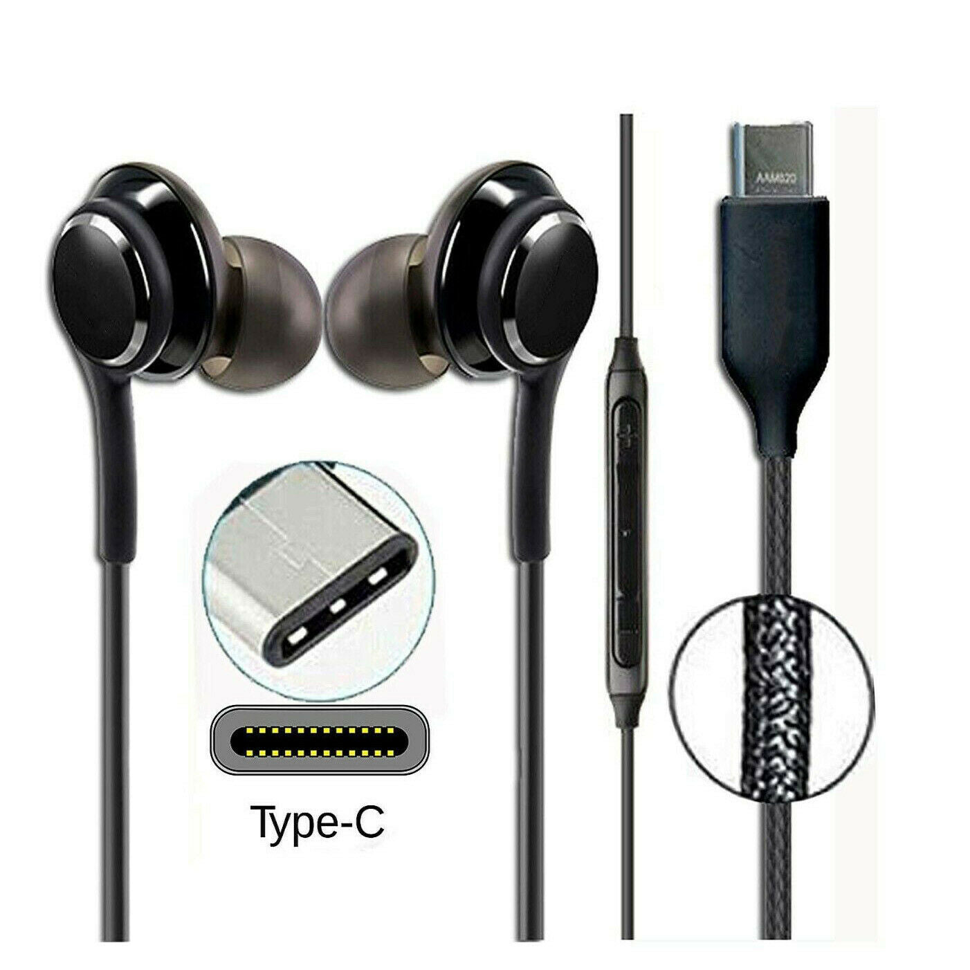 Wired Earphones with Mic – USB-C In-Ear Headphones for HiFi Sound