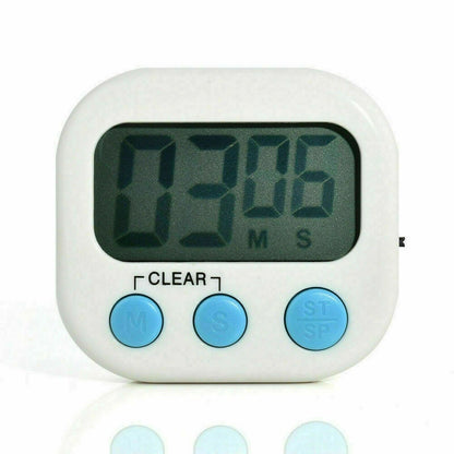 Kitchen Egg Cooking Magnetic Timer Clock Stopwatch Large LCD Digital Loud Alarm