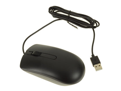 WIRED DELL MOUSE MS116 USB OPTICAL MICE WIRED BLACK SCROLL WHEEL 3 BUTTON