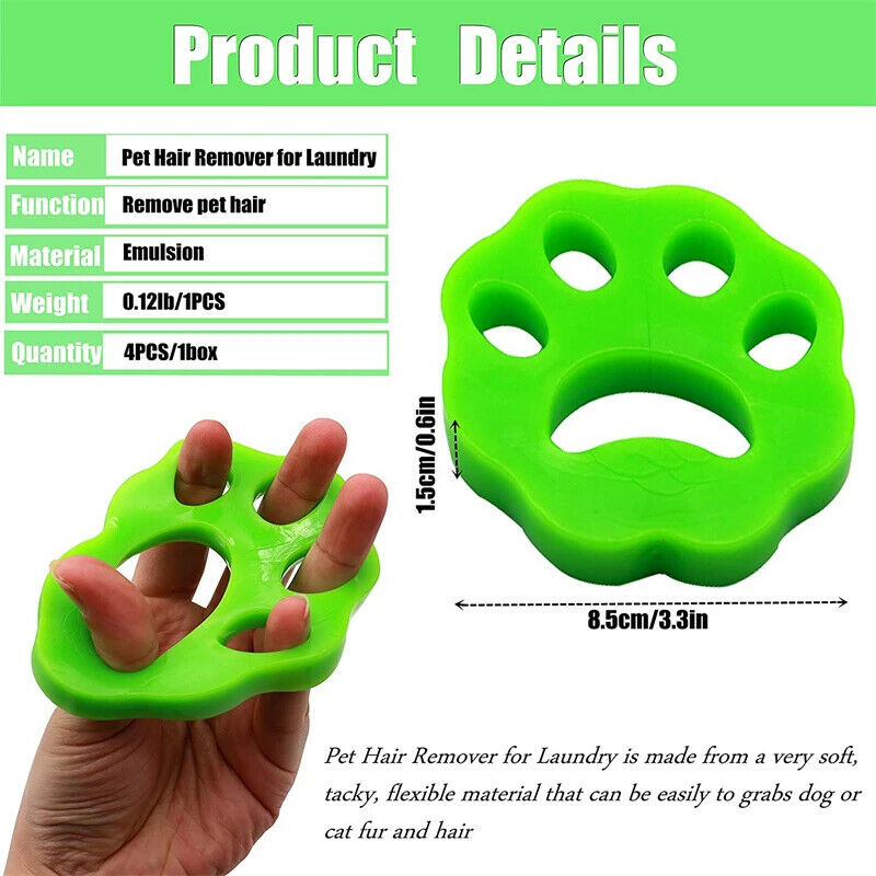 Pet Hair Remover for Laundry Washing Machine Cat Dog Fur Catcher Reusable.