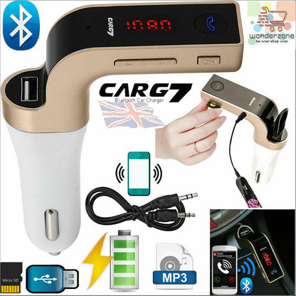 Wireless Car MP3 Bluetooth FM Transmitter Radio Music Player LCD USB Charger Kit