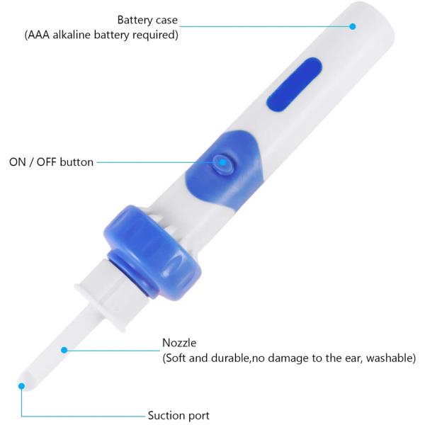 EAR WAX REMOVER Electric Ear Vacuum Cleaner Suction Earwax Remover UK