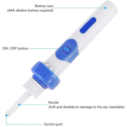 EAR WAX REMOVER Electric Ear Vacuum Cleaner Suction Earwax Remover UK