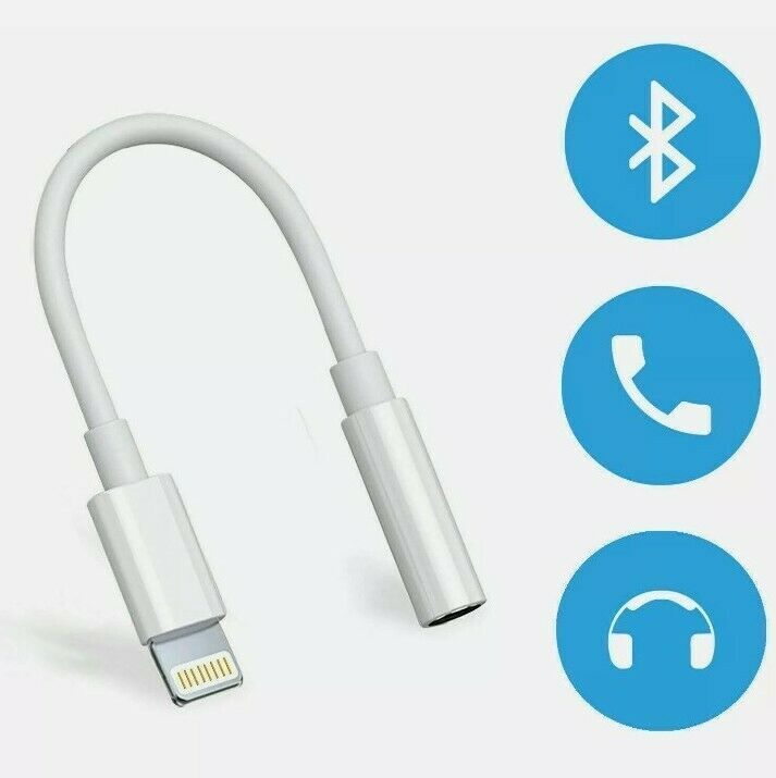 Adapter for iPhone 3.5mm Jack Connector cable Headphone Aux All IOS Device