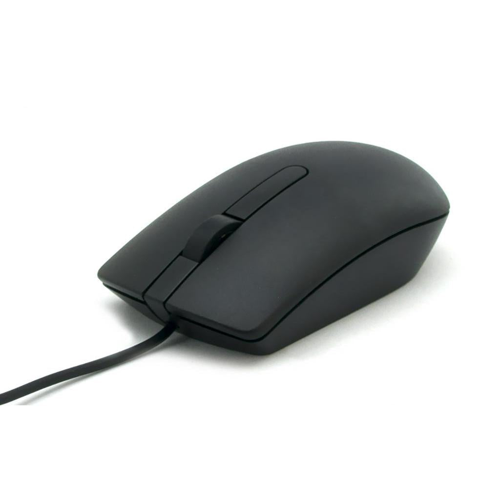 WIRED DELL MOUSE MS116 USB OPTICAL MICE WIRED BLACK SCROLL WHEEL 3 BUTTON