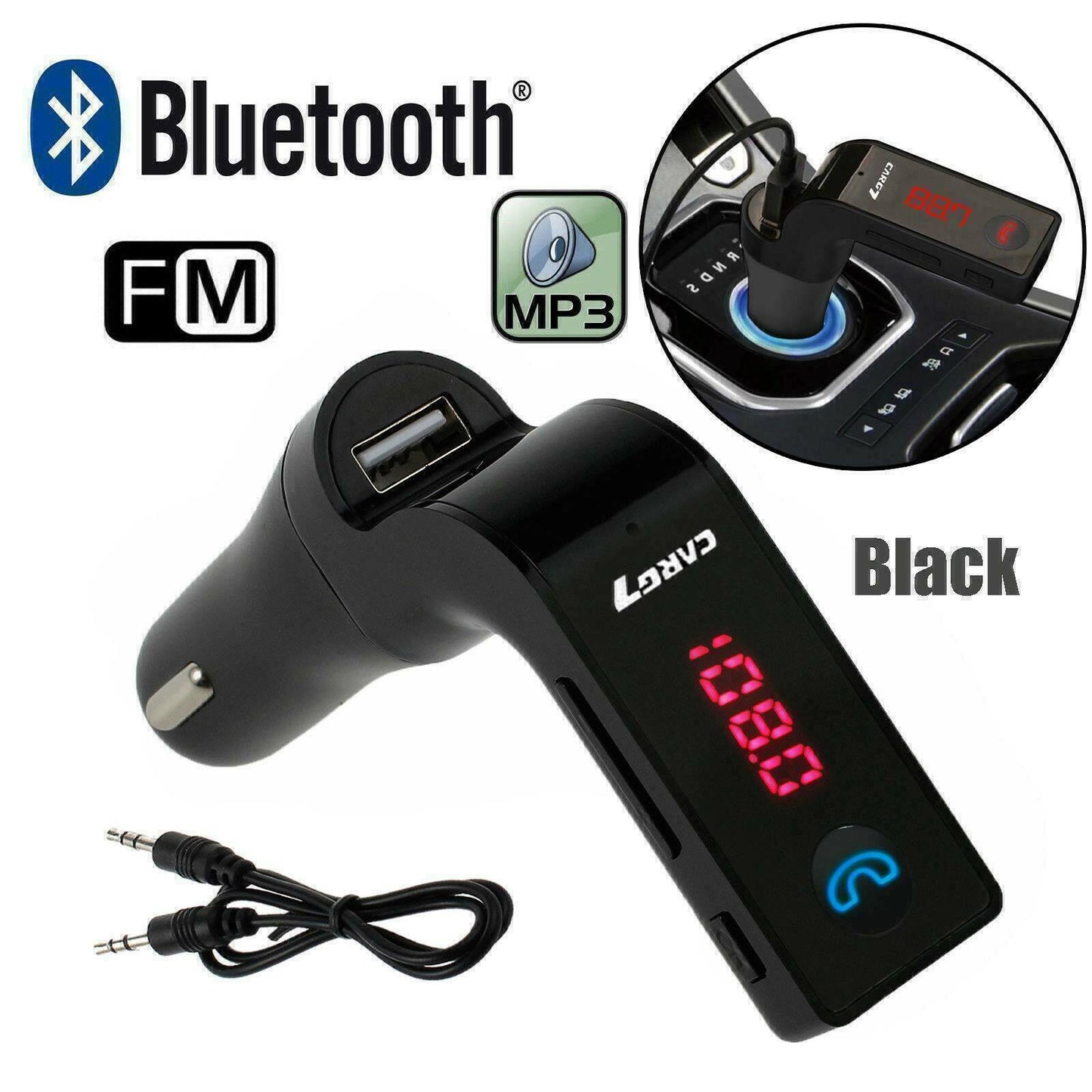 Wireless Car MP3 Bluetooth FM Transmitter Radio Music Player LCD USB Charger Kit