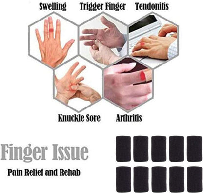 finger protector basketball sleeve sleeves elastic support wrap sports splint 10pcs tape volleyball aid