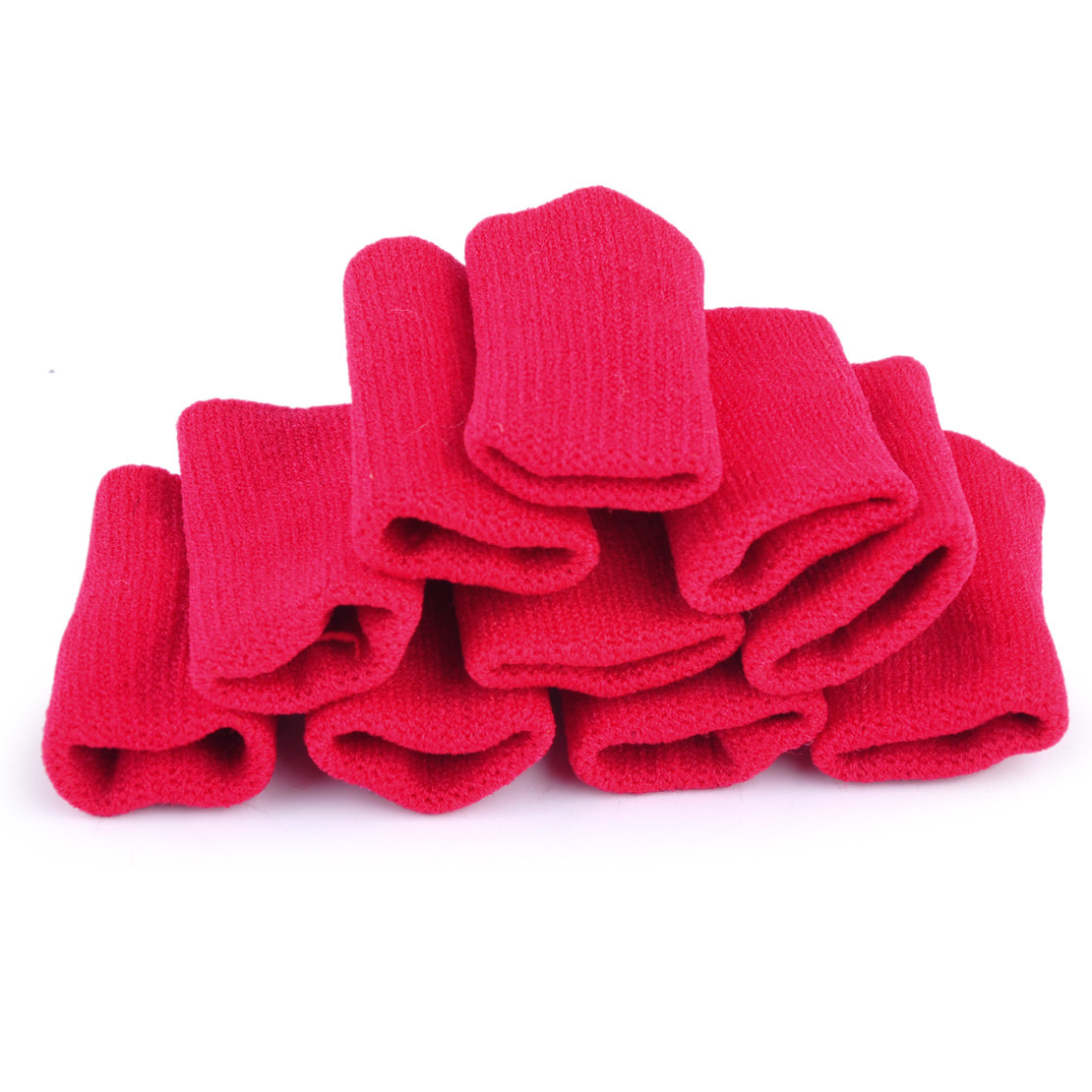 finger protector basketball sleeve sleeves elastic support wrap sports splint 10pcs tape volleyball aid red