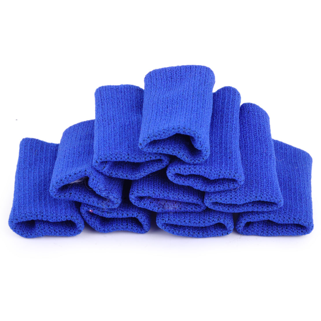 finger protector basketball sleeve sleeves elastic support wrap sports splint 10pcs tape volleyball aid blue