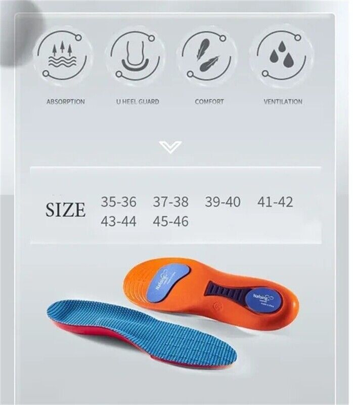 Orthotic Insoles Arch Support Flatfoot Running