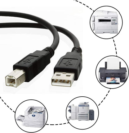 USB Printer Cable 2.0 24AWG Lead A to B 25cm/50cm/1m/2m/3m/5m Kodak Epson HP