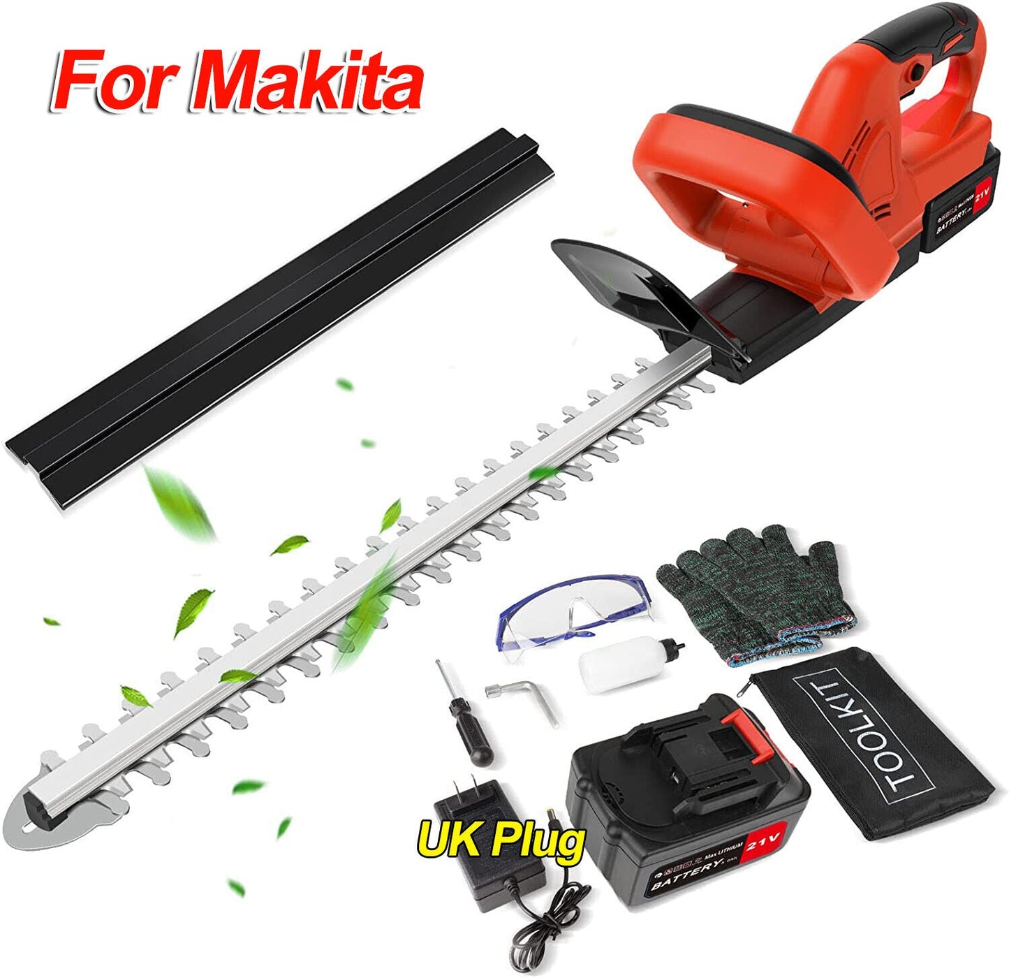 Cordless Electric Hedge trimmer Tree Branch Cutter + Battery Set For Makita