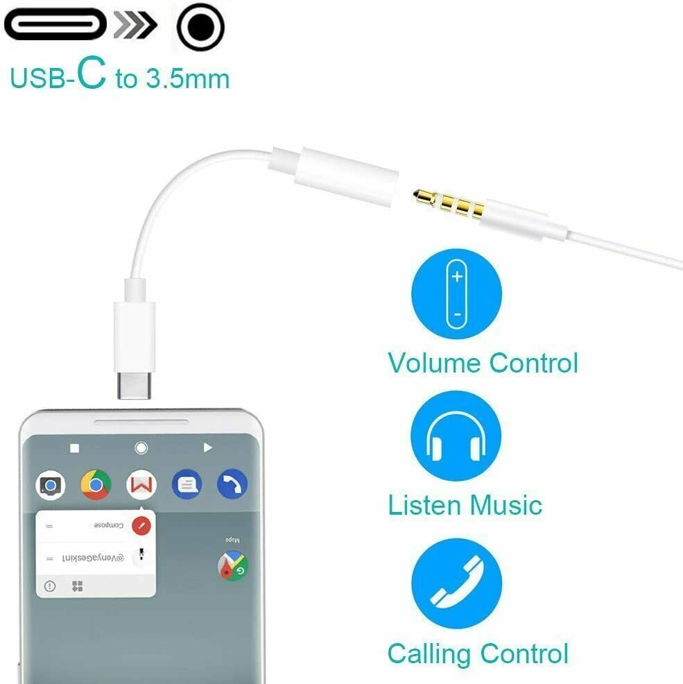 USB TYPE C TO 3.5mm AUDIO HEADPHONE ADAPTER JACK