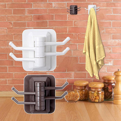 Self Adhesive Tri Hooks Kitchen Bath Room Wall Door Plastic Strong Sticky Holder