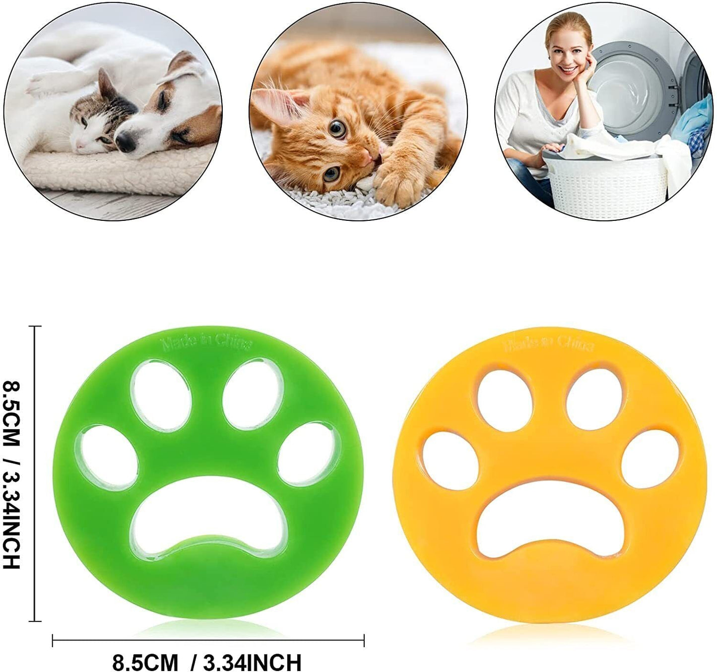 Pet Hair Remover for Laundry Washing Machine Cat Dog Fur Catcher Reusable.