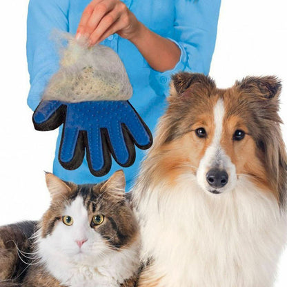 New Dog Cat Pet Grooming Glove Deshedding Brush Fur Remover Mitt UK