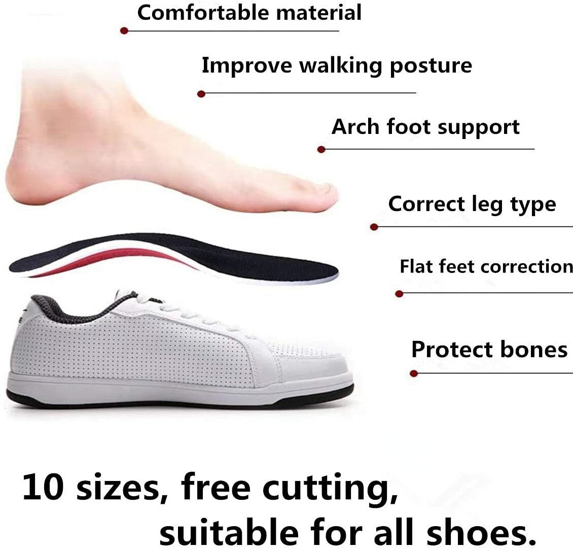 Orthotic Insoles for Arch Support Plantar Fasciitis Flat Feet Back Heel Pain