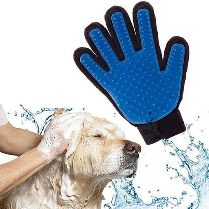 New Dog Cat Pet Grooming Glove Deshedding Brush Fur Remover Mitt UK