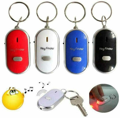 Lost Key Finder Whistle Beeping Flashing Locator Remote keychain LED Sonic torch