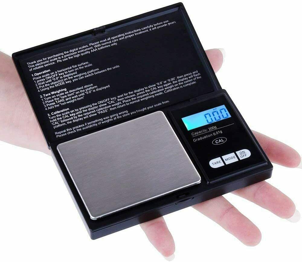 Small Pocket size Digital Weighing Scales ( 0.01g - 500g Grams ) use for measuring Kitchen Jewelry Gold