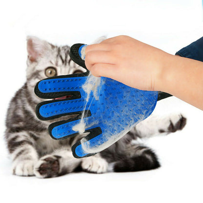 New Dog Cat Pet Grooming Glove Deshedding Brush Fur Remover Mitt UK