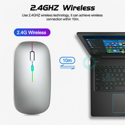 Slim Silent Rechargeable Wireless Mouse