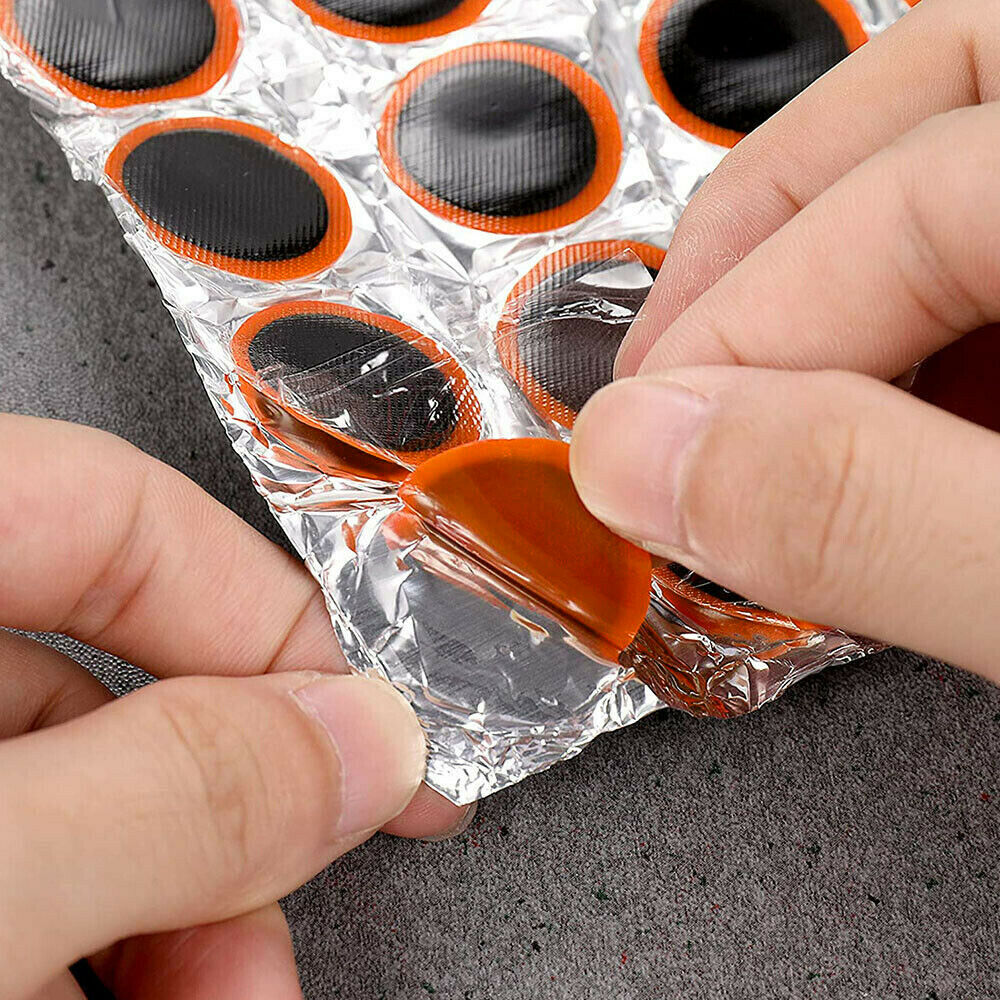 48PCS RUBBER PUNCTURE PATCHES BICYCLE BIKE TIRE TYRE TUBE REPAIR PATCH KIT