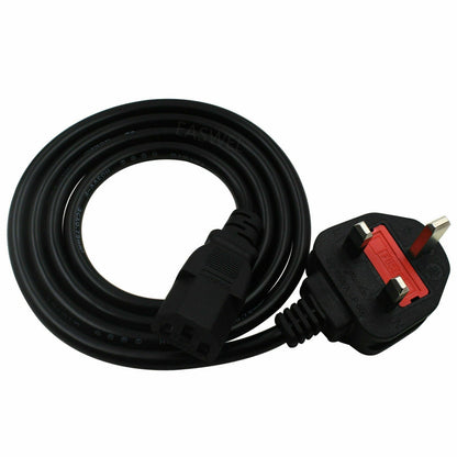 POWER LEAD 3 PIN Desktop, PC, MONITOR, Projector, Workstation AC KETTLE UK PLUG