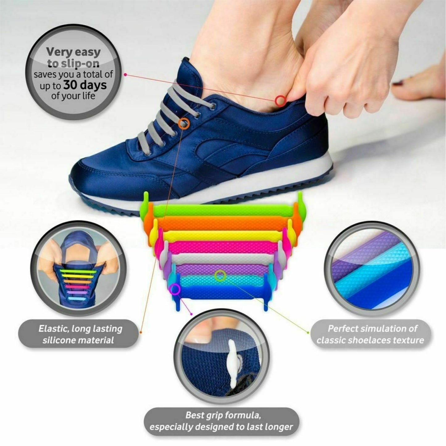 Elastic Shoe Laces No Tie Silicone