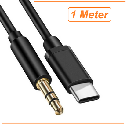 Type-C USB-C to 3.5mm Male Audio Jack AUX Cable