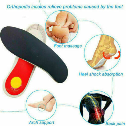 Orthotic Insoles for Arch Support Plantar Fasciitis Flat Feet Back Heel Pain