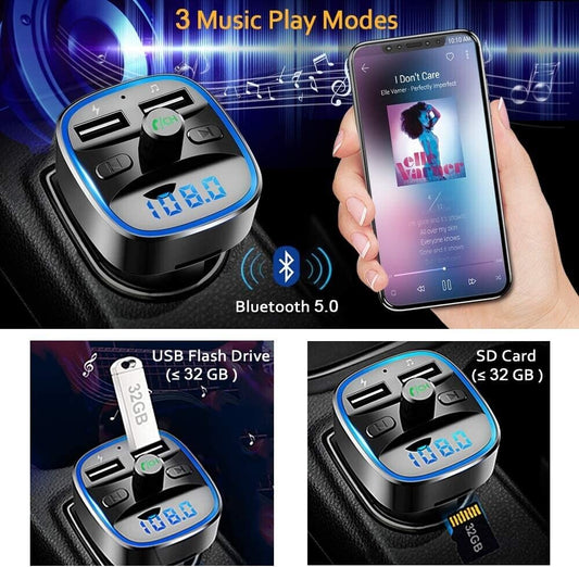 Bluetooth 5.0 Wireless Car FM Transmitter