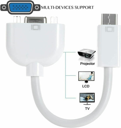 Mini DVI Port to VGA Adapter for Apple iMac MacBook Mac Display Monitor Projector