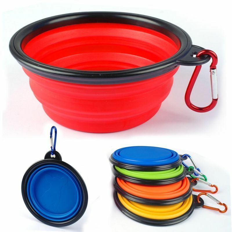 Collapsible Pet Dog Cat Feeding Bowl Pop Up Compact Travel Silicone Dish Feeder