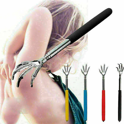 Extendable Back Scratcher Metal Telescopic Eagle Claw Portable Black Massager UK