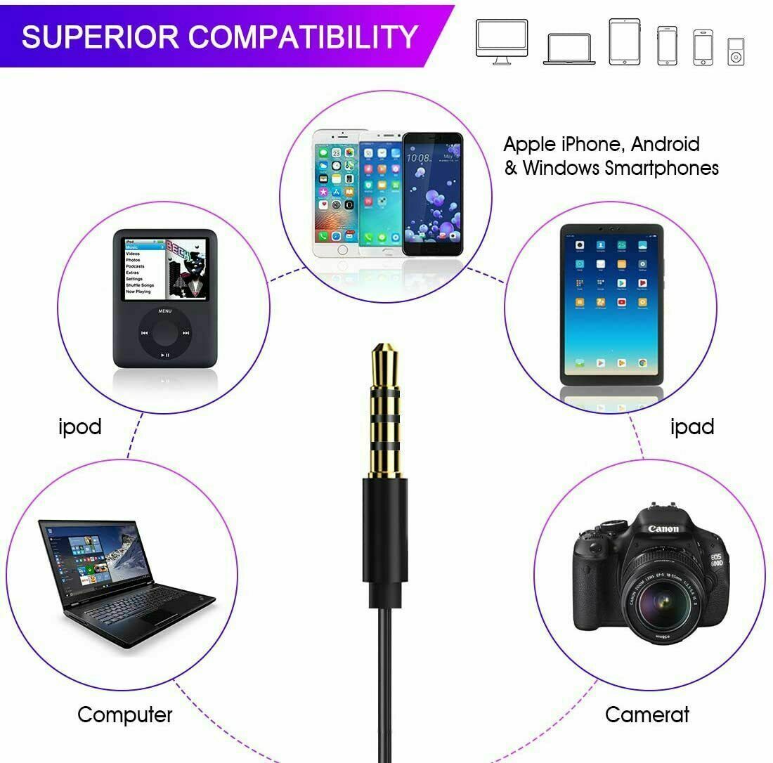 HD Clip-on Lapel Mini Lavalier Mic Microphone For Mobile Phone PC Recording Live