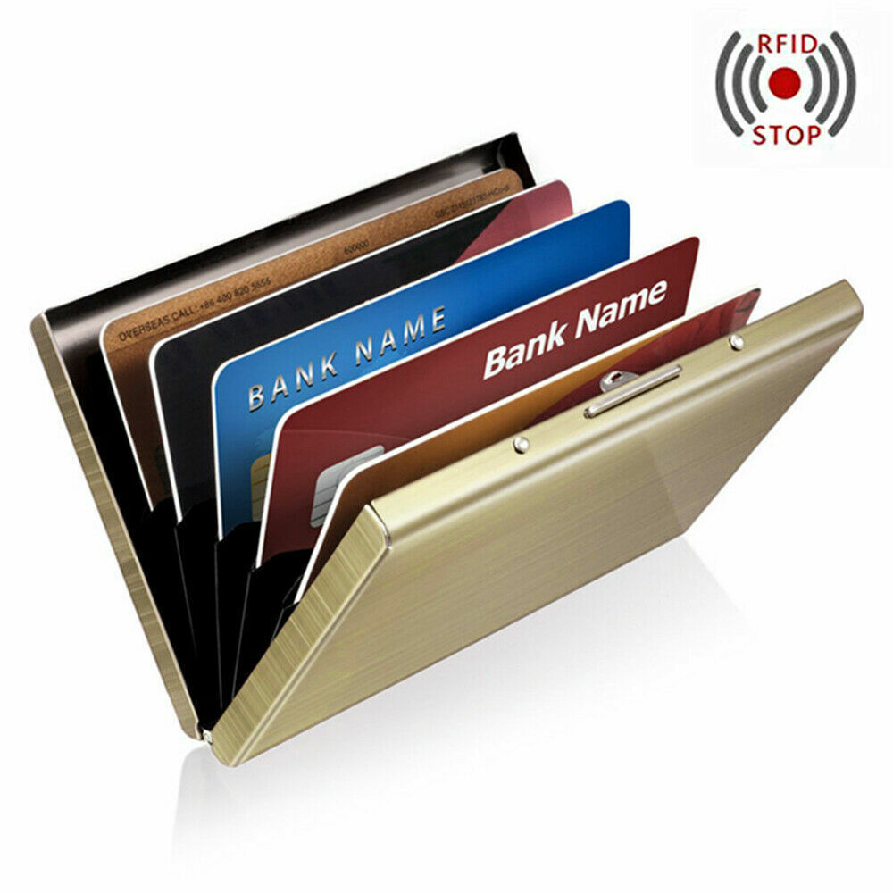 RFID Blocking Credit Card Holders Aluminum Protector Metal Wallet