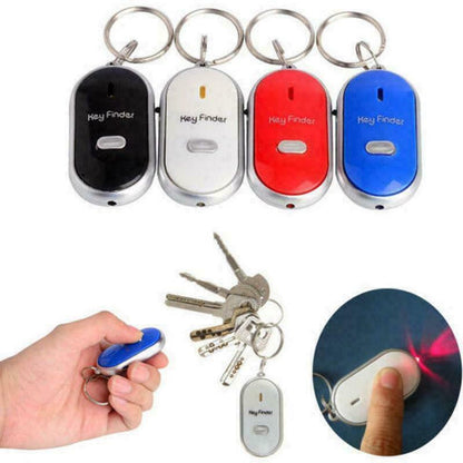 Lost Key Finder Whistle Beeping Flashing Locator Remote keychain LED Sonic torch