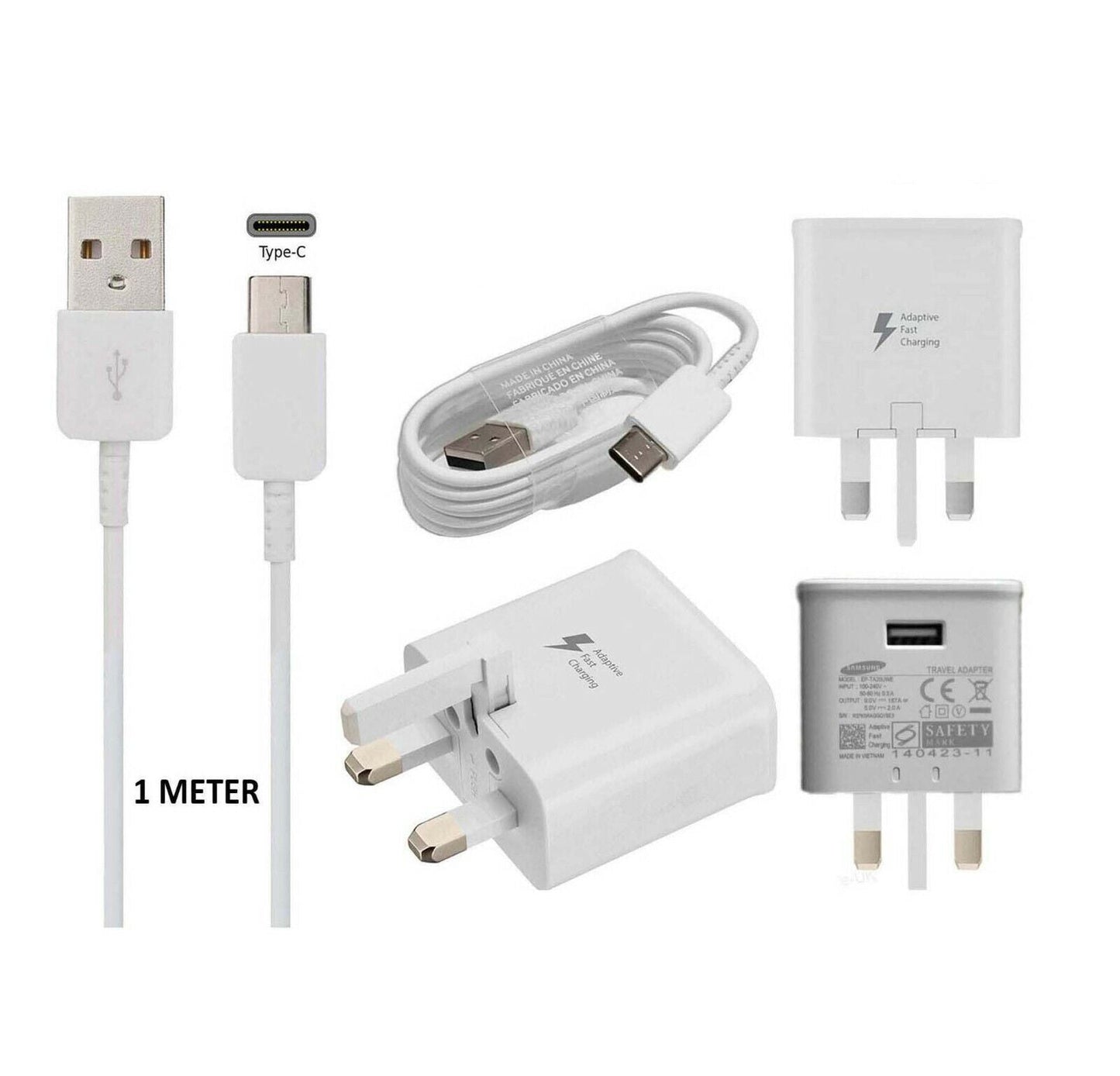 Original 15W Fast Charger Plug & USB Cable For Samsung Galaxy S10 S10e S10+ Plus