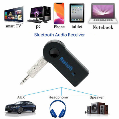 Wireless Bluetooth 3.5mm AUX Audio Stereo Music Car Receiver Adapter with Mic UK