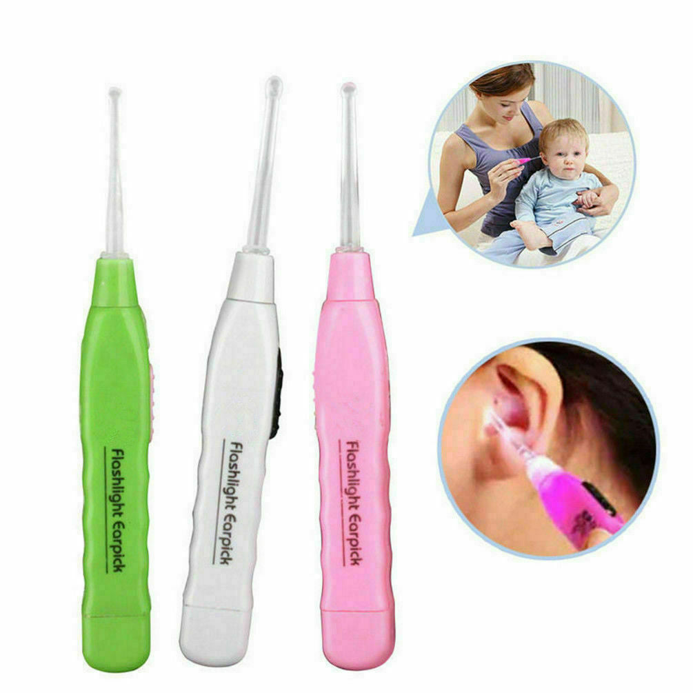 LED Light Flashlight Ear Pick Ear Wax Remover Tweezer Earpick Cleaner Curette UK